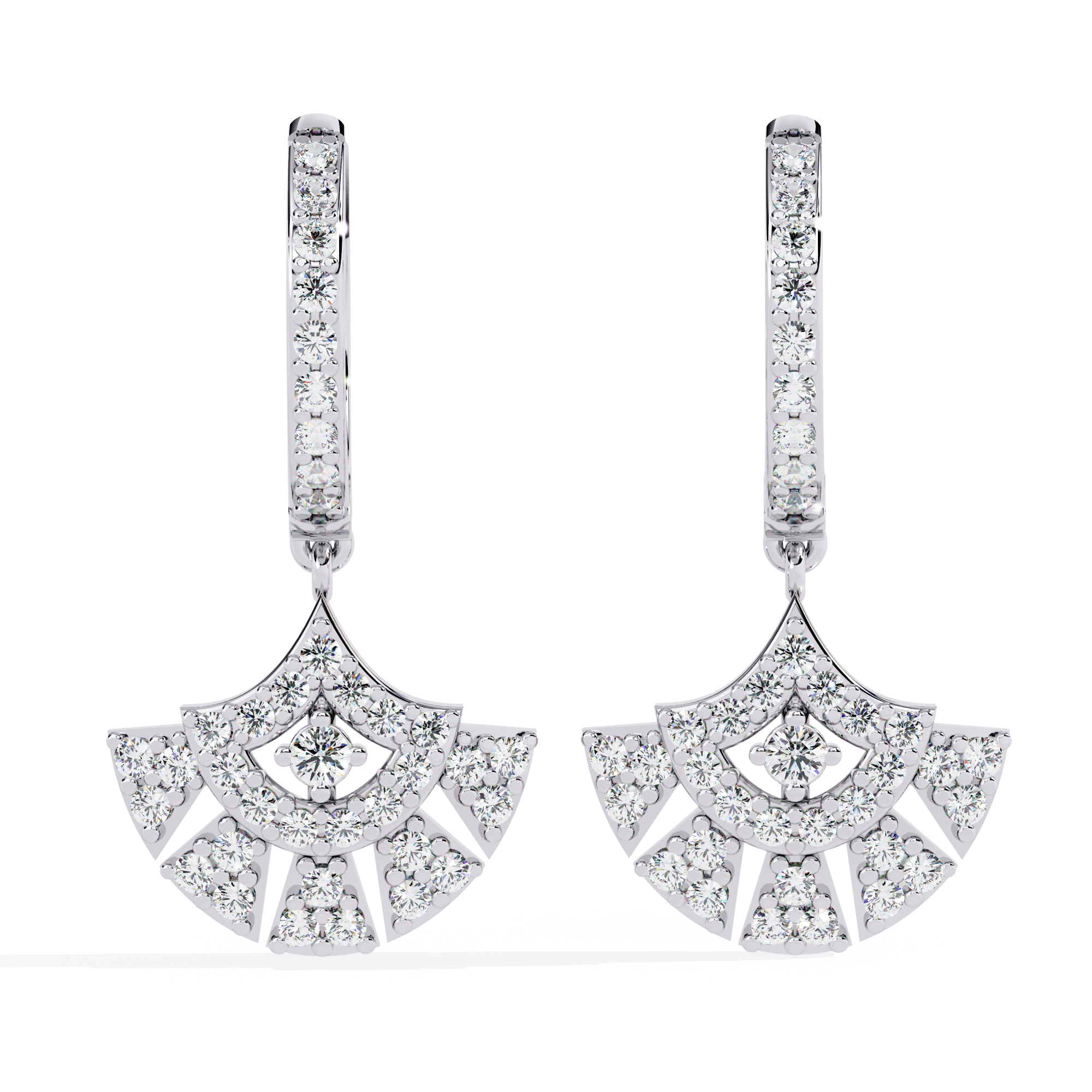 Solitairekart 0.48ct Natural Diamond Danglers Earrings